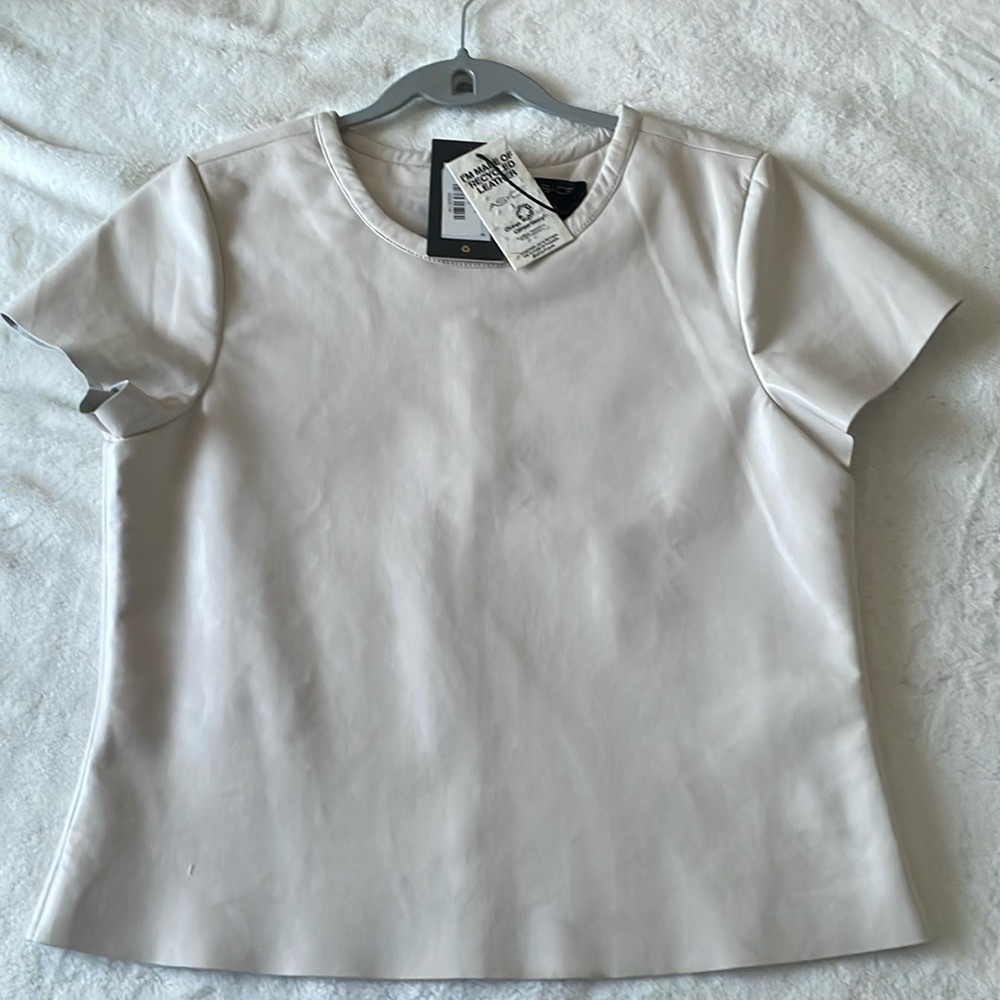 AS by DF leather t shirt